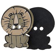 Buttons Žirovnice Button 2,5 × 2 cm lion, 400251, set of 3 - Button