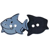 Buttons Žirovnice Button 2,5 × 2 cm shark 400252, set of 3 - Button