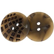 Buttons Žirovnice Button 2,5 cm brown with rectangles, 315230, set of 3 - Button
