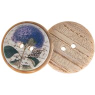 Buttons Žirovnice Button 2,5 cm hydrangea, 350449, set of 3 - Button