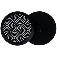 Buttons Žirovnice Button 3 cm black with white ornament, 366672, set of 3 - Button