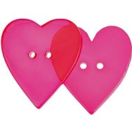 Buttons Žirovnice Button 3,5 × 3 cm heart red, 366288CH, set of 3 - Button