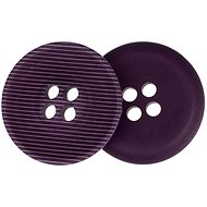Buttons Žirovnice Button 3,5 cm purple and white stripe, 365353, set of 3 - Button