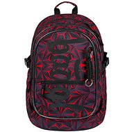 Baagl School Backpack Core Red Polygon - School Backpack