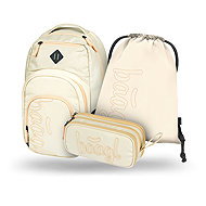BAAGL 3 Set Coolmate Beige: backpack, pencil case, bag - School Set