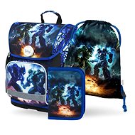 BAAGL 3 Set Ergo Robots: briefcase, pencil case, bag - School Set