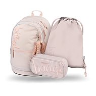BAAGL 3 SET Core Creamy: Backpack, Pencil Case, Gymsack - School Set