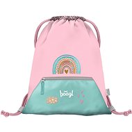 BAAGL Drawstring Bag with Pocket Rainbow Pink - Shoe Bag