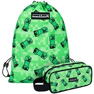 BAAGL MINECRAFT 2 SET Creeper: pencil case, bag - School Set