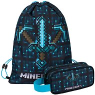 BAAGL MINECRAFT 2 SET Blue Axe and Sword: pencil case, bag - School Set