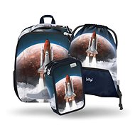 BAAGL 3 SET Shelly Space Shuttle: briefcase, pencil case, bag - School Set