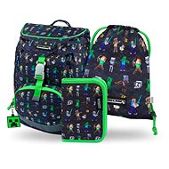 BAAGL 3 SET Airy Minecraft: backpack, pencil case, bag - School Set
