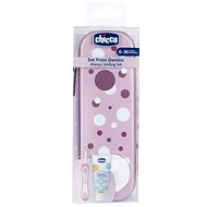 CHICCO Set toothbrush and toothpaste in case Always smiling - lilac, 6m+ - Oral Hygiene Set