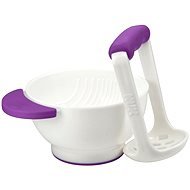 NUK Bowl with a masher for fruit and vegetables - purple - Children's Bowl