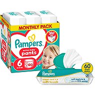 PAMPERS Pants vel. 6 (120 ks) + PAMPERS Aqua Soft Touch 60 ks - Nappies