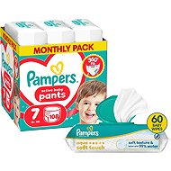 PAMPERS Pants vel. 7 (108 ks) + PAMPERS Aqua Soft Touch 60 ks - Nappies