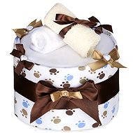 T-tomi diaper cake - large white paws - Nappy cake