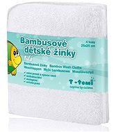 T-tomi Bamboo Baby Washcloths 4ct - White - Washcloth