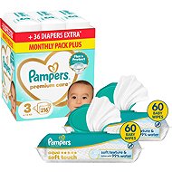 PAMPERS Premium Care vel. 3 (216 ks) + PAMPERS Aqua Soft Touch 120 ks (2× 60 ks) - Disposable Nappies