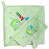Bobas Fashion towel and washcloth - green - Children's Bath Towel