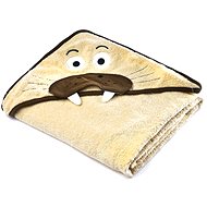Sensilla Hooded Towel with Walrus - Beige - Children's Bath Towel