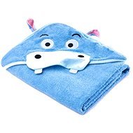 Sensilla towel with hood hippo - Blue - Children's Bath Towel