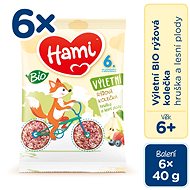 Hami Organic Rice Wheels Pear and Berries 6× 40g - Crisps for Kids