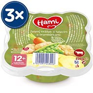 Hami Plate Green Peas with Veal and Crisps 3 × 230g - Baby Food