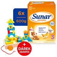 Sunar Complex 3 banana, 6×600 g + gift - Baby Formula