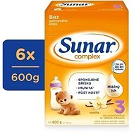 Sunar Complex 3 batoľacie mlieko vanilka, 6× 600 g - Dojčenské mlieko