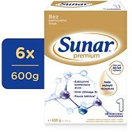 Sunar Premium 1 Počiatočné dojčenské mlieko 6 × 600 g - Dojčenské mlieko
