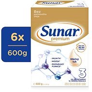 Sunar Premium 3 Batoľacie dojčenské mlieko 6 × 600 g - Dojčenské mlieko