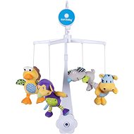 SUN BABY Plush toys (bird, mouse, monkey, tiger) - Cot Mobile