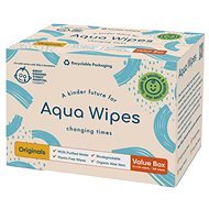 Aqua Wipes BIO Aloe Vera 100%-ban lebomló törlőkendők, 99% víz, 12 x 64 db - Popsitörlő