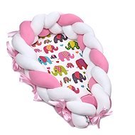 T-tomi Knitted Nest 2in1 Pink Elephant - Baby Nest