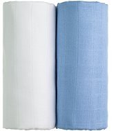 T-tomi TETRA Bath Towels 2 Pcs White + Blue - Children's Bath Towel