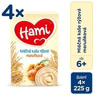 Hami Kaša ryžová – marhuľová 4× 225 g - Mliečna kaša