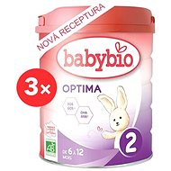 BABYBIO OPTIMA 2 Organic 3× 800g - Baby Formula