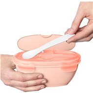 Skip Hop Bowl with Spoon in Case 3m+ Easy Serve Coral 240ml - Children's Bowl