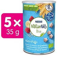 NATURNES Organic NutriPuffs Raspberry 5× 35g - Crisps for Kids