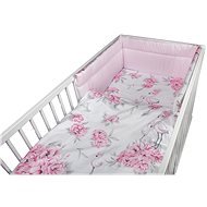 COSING 3-Piece Bedding Set - Pink Peonies with Flamingos - Children's Bedding