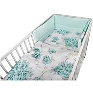 COSING 3-Piece Bedding Set - Peonies with Flamingos Mint - Children's Bedding