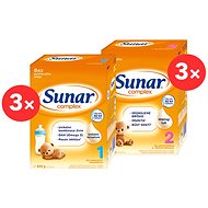 Sunar Complex 1 (3x 600g), Sunar Complex 2 (3x 600g) - Baby Formula