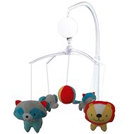 BABY MIX Plush Carousel over the Crib - Raccoon and Friends - Cot Mobile