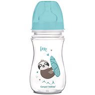 Canpol babies EXOTIC ANIMALS 240 ml modrá - Dojčenská fľaša