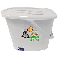 Gmini Bucket with lid Mole and strawberry gray - Nappy Bin