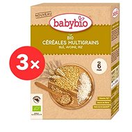 BABYBIO Baby Organic Cereal Porridge 3× 200g - Dairy-Free Porridge