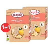 BABYBIO Children's Organic Rice Porridge with Quinoa, Fruit 2× 200g - Dairy-Free Porridge