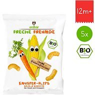 Freche Freunde BIO Peanuts Corn and carrots 5 × 25 g - Crisps for Kids
