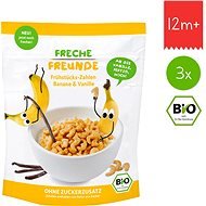 Freche Freunde BIO Cereálie – Chrumkavé čísla – Banán a vanilka 3× 125 g - Sušienky pre deti